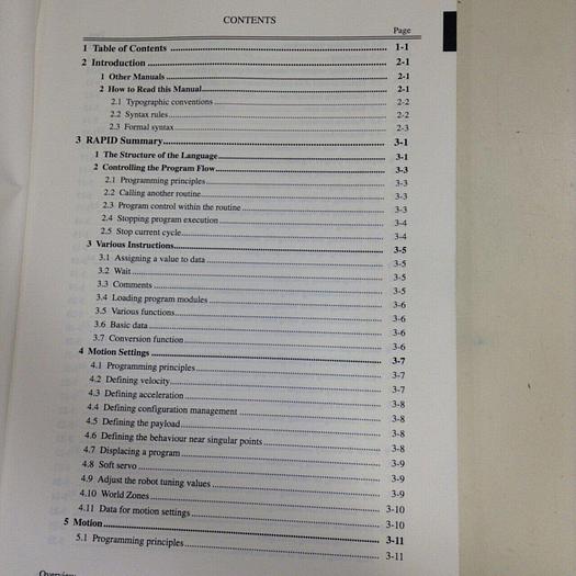 Used ABB Rapid Overview 3HAC 0966-50 #70774