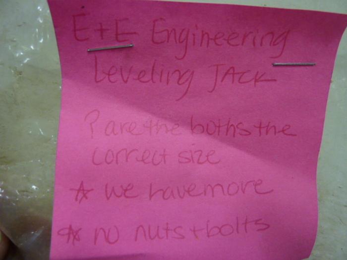 E & E ENG. Leveling Jack ELJ-1125-A #51946