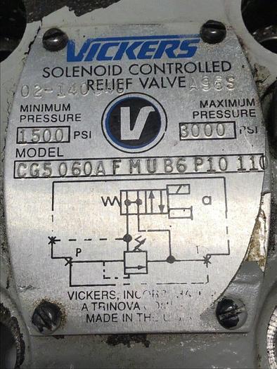 Used VICKERS Relief Valve CG5060AFMUB6P10110 Used