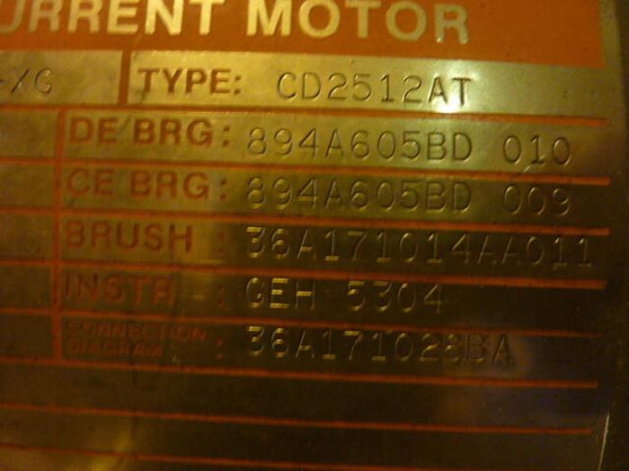 Used GENERAL ELECTRIC / GE 40 HP Direct Current Motor 5CD362PA804A800 Used