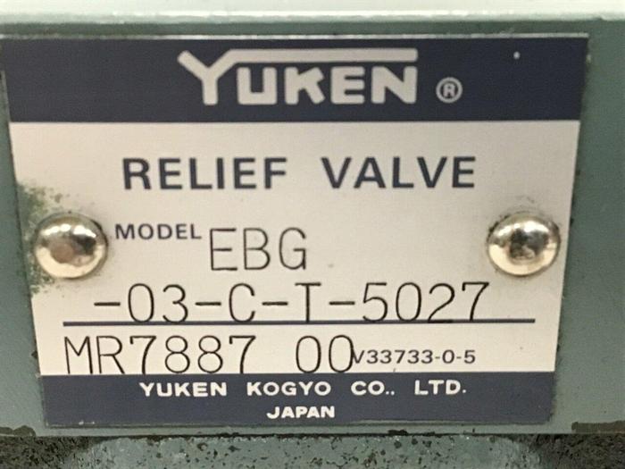 Used YUKEN Relief Valve EBG-03-C-T-5027 #111612