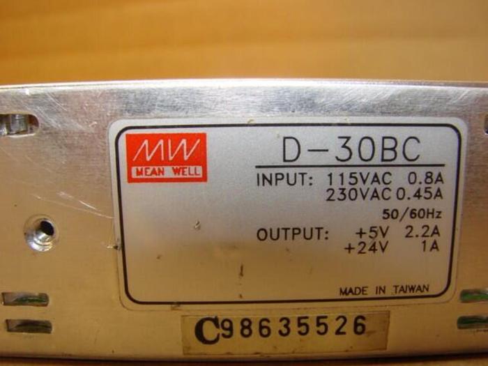Used MEAN WELL Power Supply D-30BC #21358