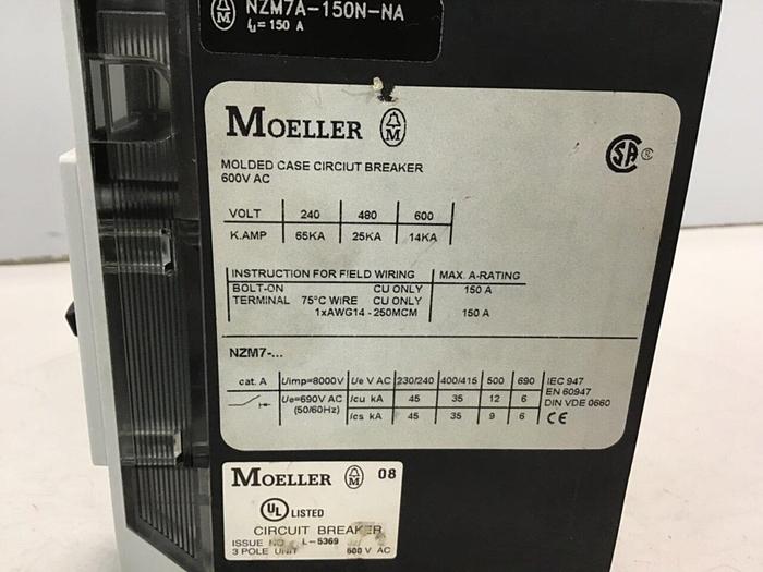 Used MOELLER Circuit Breaker NZM7A-150N-NA Used
