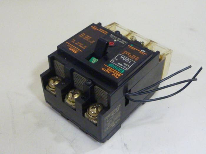Used FUJI ELECTRIC 100 Amp Circuit Breaker EA103F-100 #63897