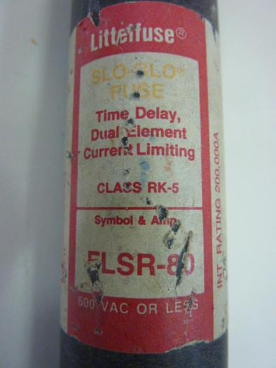 Used LITTELFUSE 80 Amp Fuse FLSR-80 #47377