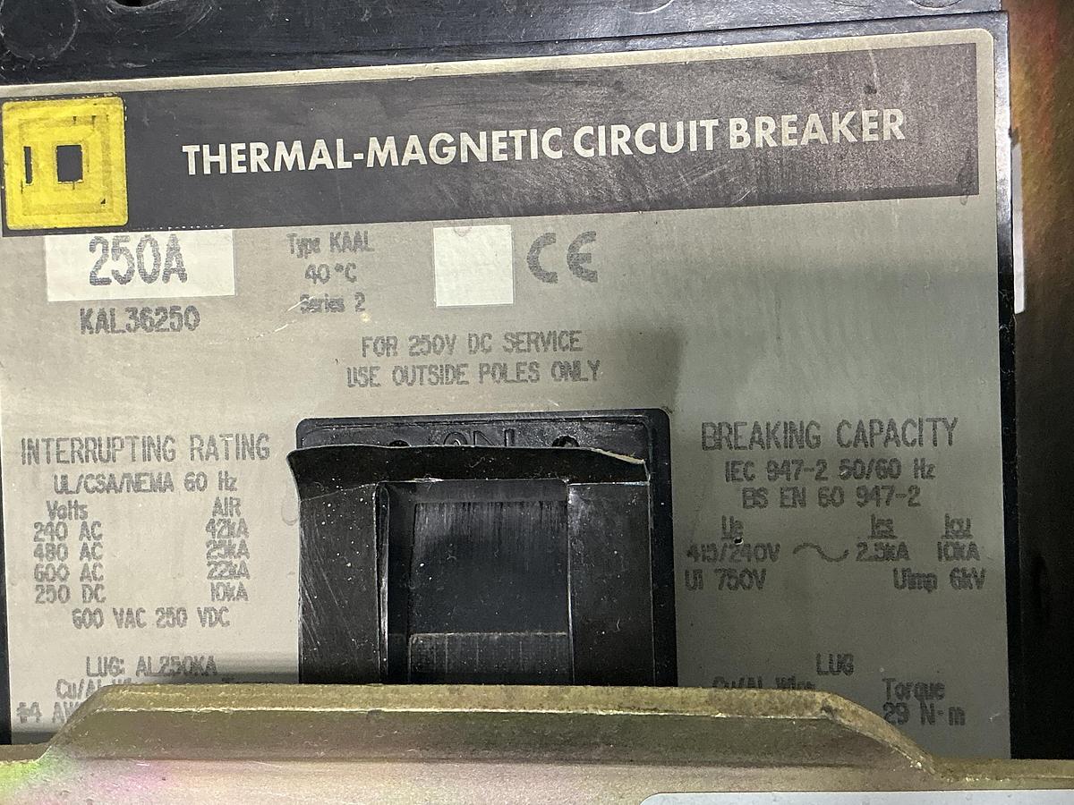 Used SQUARE D KAL36250