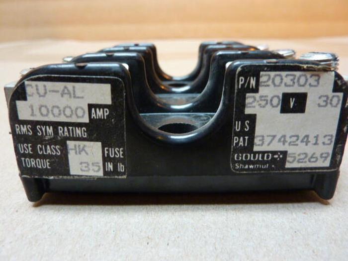 Used GOULD 30 Amp Fuse Holder 20303 #30087