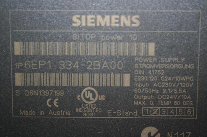 Used SIEMENS Power Supply 6EP1 334-2BA00 Used