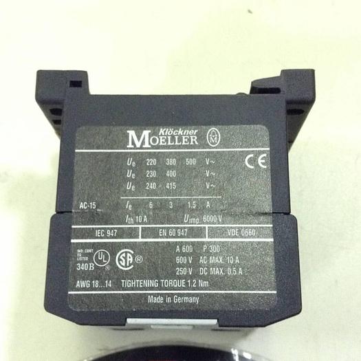 Used KLOCKNER MOELLER Auxiliary Contact DILER-22-GI #76098