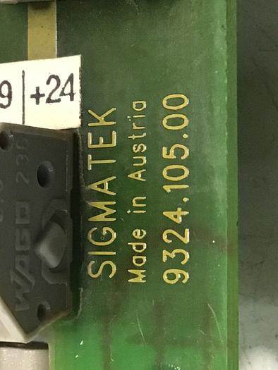 Used SIGMATEK Circuit Board 9324.105.00 #114469