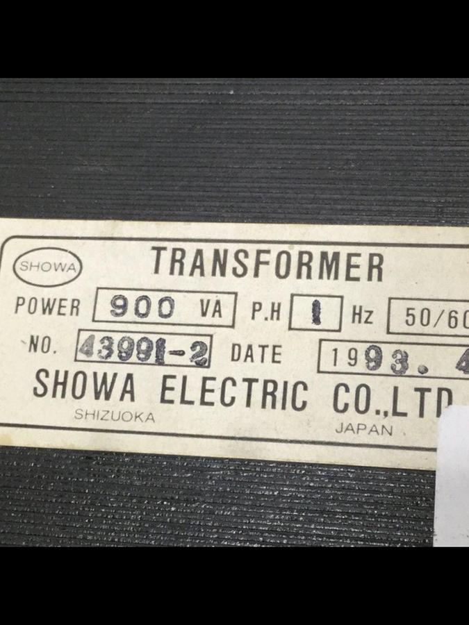 Used SHOWA 0.9 kVA Transformer 43991-2 Used #103200