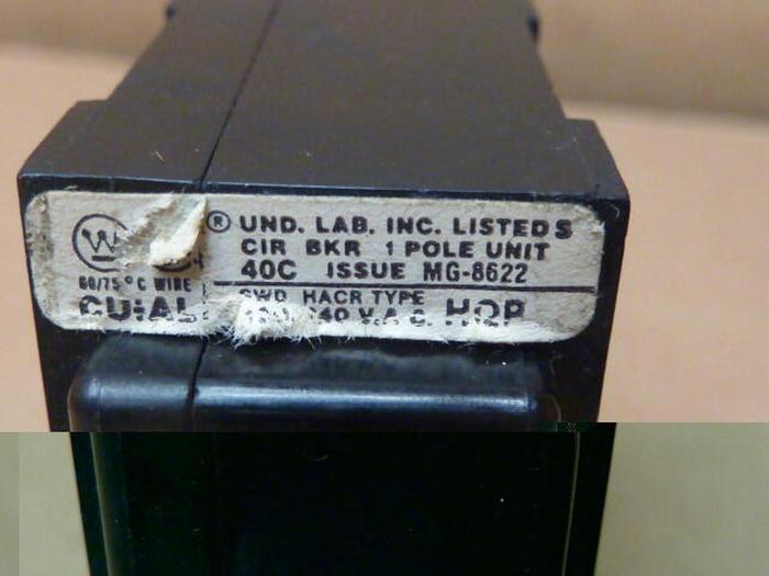 Used WESTINGHOUSE 20 Amp Circuit Breaker HQP120 #31373