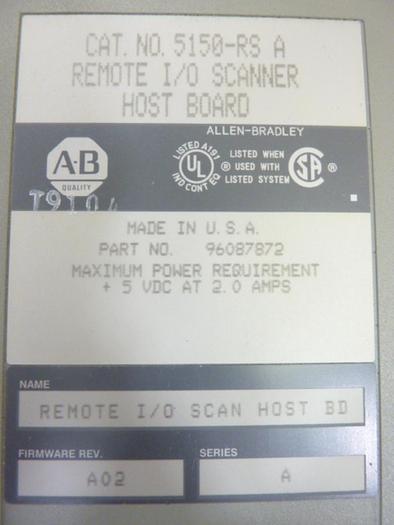 Used ALLEN BRADLEY Scanner Daughter Board 5150-MRS A #43879