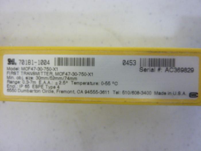 Used STI Light Curtain Transmitter MCF47-30-750-X1 #50371