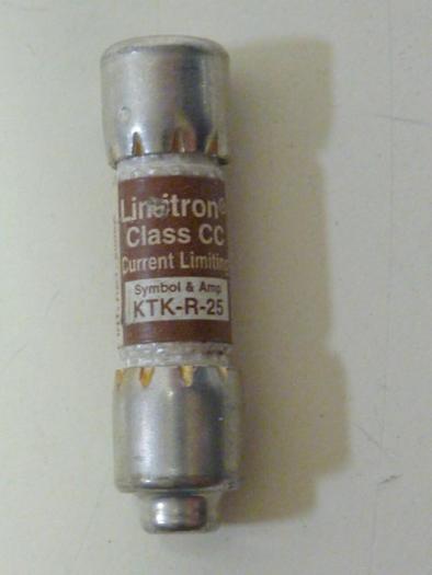 Used LIMITRON 25 Amp Fuse KTK-R-25 #62409