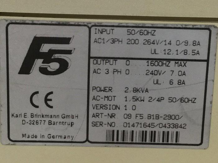 Used KEB F5 Drive 09.F5.B1B-2900 #105131