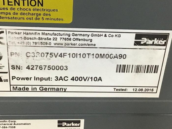 Used PARKER Servo Drive S075V4F11I11T30M00 Used