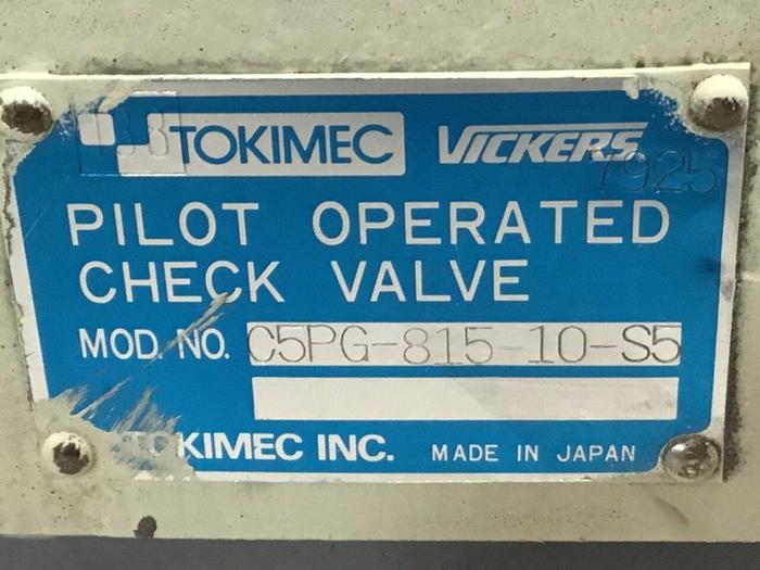 Used TOKIMEC VICKERS Valve C5PG-815-10-S5 #133016