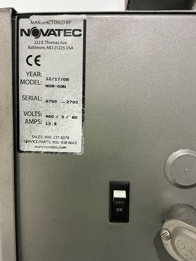 Used 2008 NOVATEC NDB-50N Dryer USED #152641
