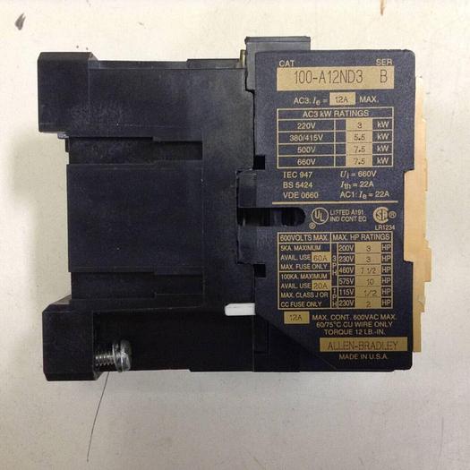 Used ALLEN BRADLEY Contactor 100-A12ND3 SER B #88565