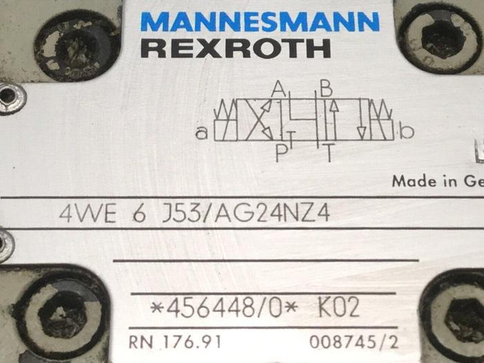 Used REXROTH Valve 4WE6J53/AG24NZ4 MANIFOLD #105736