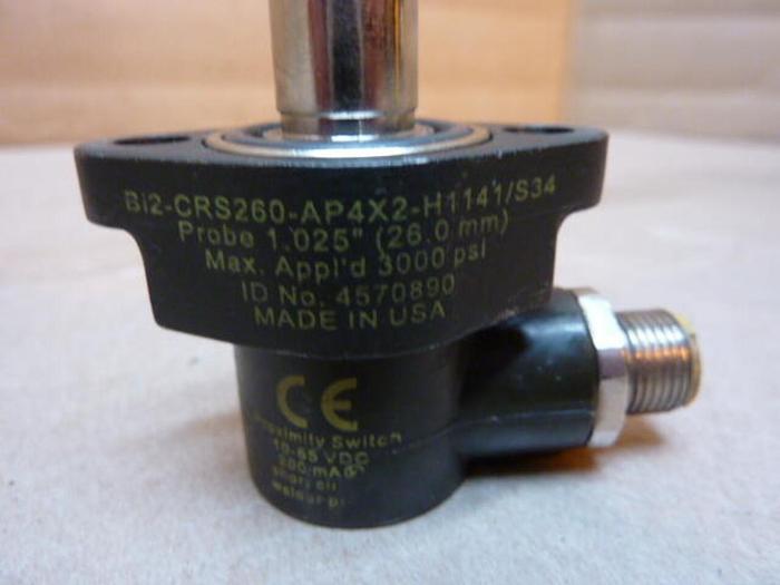 Used TURCK ELEKTRONIK Proximity Switch B12-CRS260-AP4X2-H1141/S34 #29346