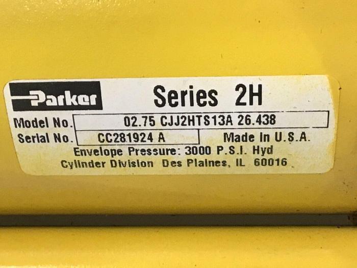 Used PARKER Clamp Cylinder 02.75 CJJ2HTS13A 26.438 USED