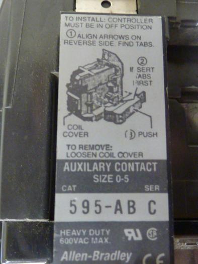 Used ALLEN BRADLEY Motor Starter Size 1 X1000-NX163 #55266
