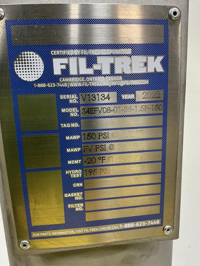 Used 2022 Fil-Trek S4EFV08-01-36-1.5P-150