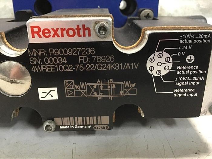 Used REXROTH Valve 4WREE10Q2-75-22/G24K31/A1V Used