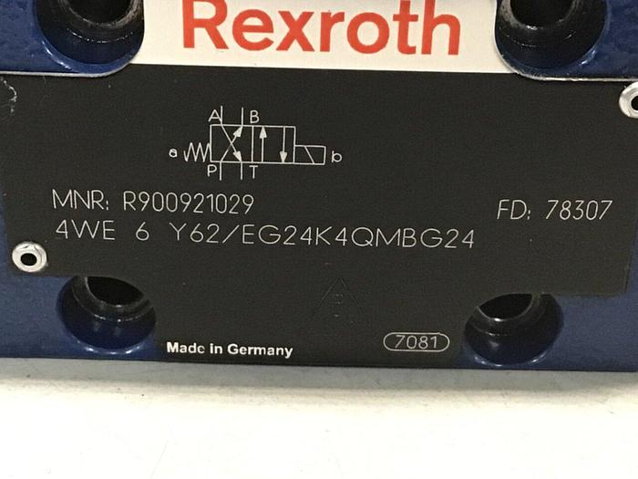 Used REXROTH Hydraulic Valve w/ Sensor 4WE6Y62EG24K4QMBG24 #113931