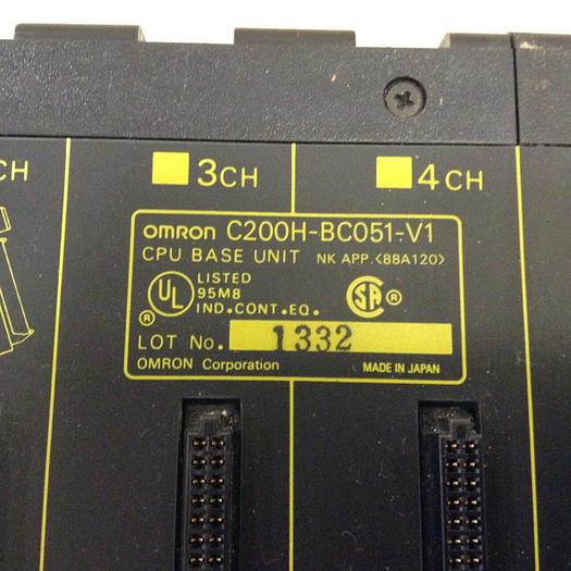 Used OMRON CPU Base Unit C200H-BC051-V1 #75553