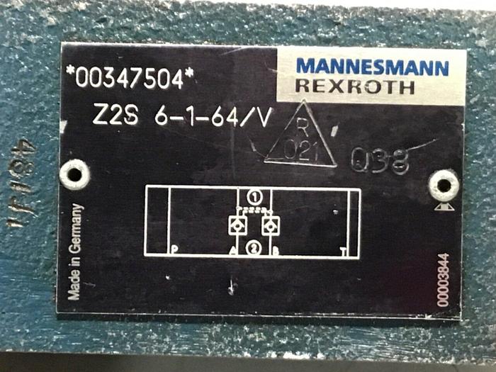 Used REXROTH Valve Z2S6-1-64/V #130790