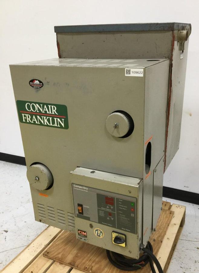 Used CONAIR FRANKLIN CD30 Desiccant Dryer w/ Hopper D30A4000300 HOP USED 