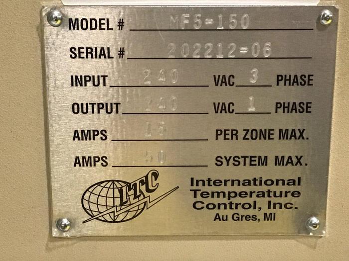 Used IDEAL MACHINERY 5 Zone Hot Runner MF5-150-A1TP New