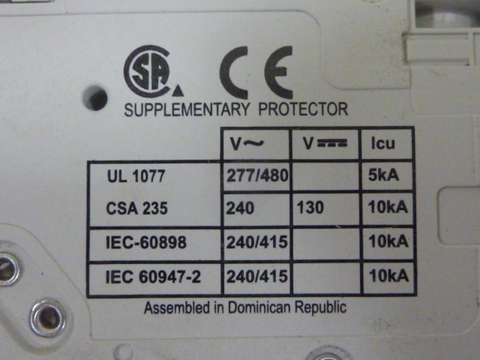 Used CUTLER HAMMER 10 Amp Circuit Breaker WMSB10 #64559