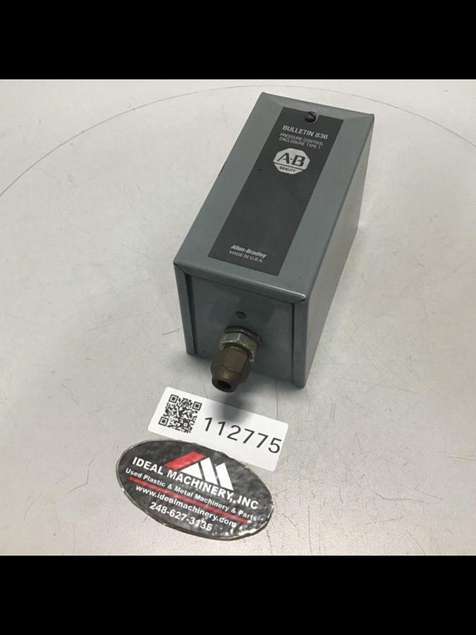 Used ALLEN BRADLEY Pressure Control ENCL/BOIT BULLETIN 836 Used