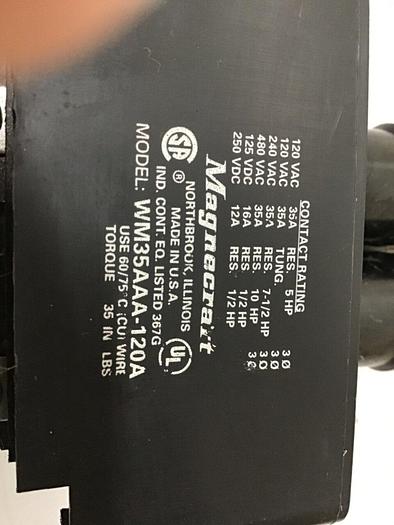 Used MAGNECRAFT Contactor WM35AAA-120A #119057