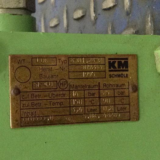 Used KM SCHMOLE Heat Exchanger 8-01.23-2 #80750