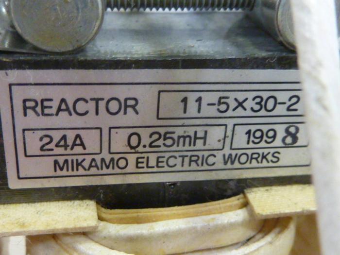 Used MIKAMO ELECTRIC Reactor 11-5X30-2 #64700