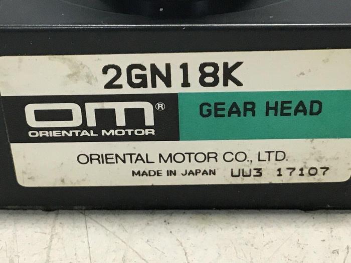 Used ORIENTAL MOTOR Gearhead 2GN18K Used