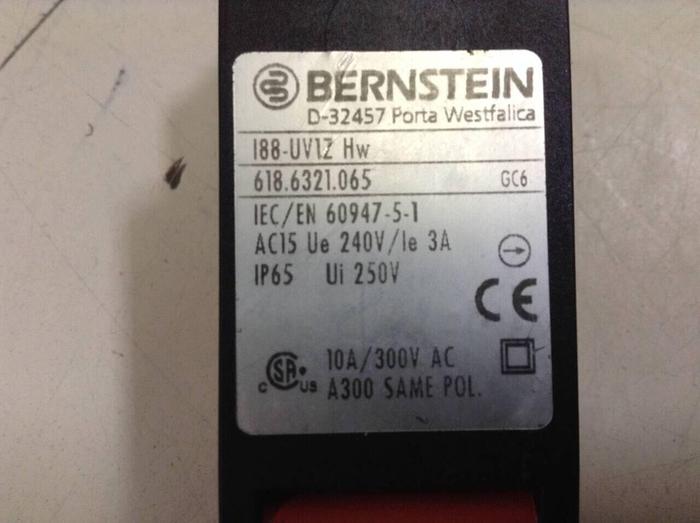 Used BERNSTEIN Limit Switch I88-UV1Z HW #88092