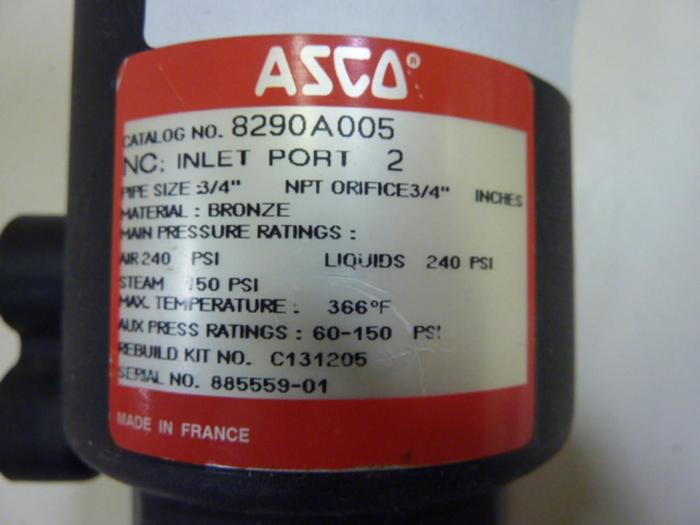 Used ASCO Piston Valve 8290A005 #53097