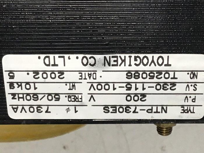 Used TOYOGIKEN 730 VA Transformer NTP-730ES #122313