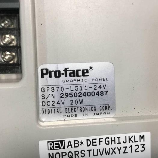 Used DIGITAL ELECTRONICS Digital Graphic Panel GP370-LG11-24V #96104