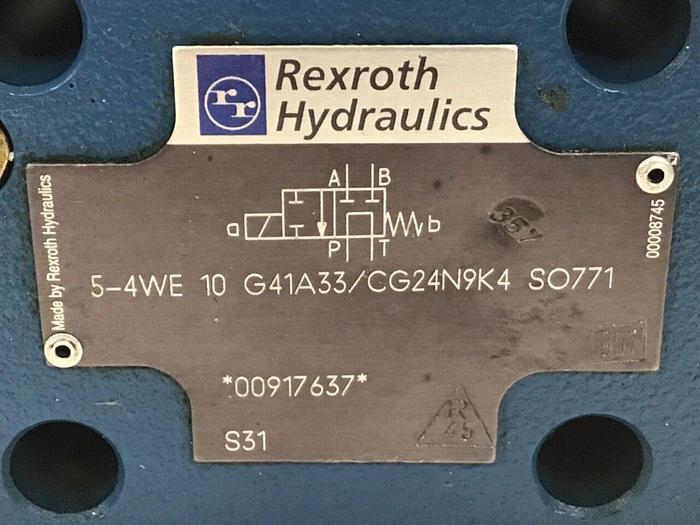 Used REXROTH Valve 54WE10G41A33/CG24N9K4 SO771 #129938