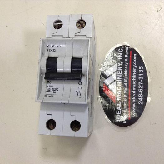 Used SIEMENS 6 Amp Circuit Breaker 5SX22C6 #75742