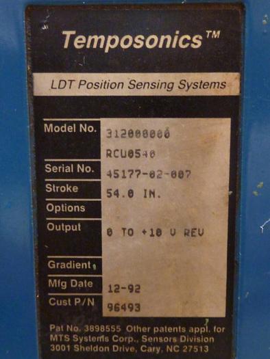 Used TEMPOSONICS INC Sensing System 312000000RCU0540 #24050