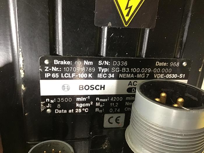 Used BOSCH SG-B3.100.029-00.000 AC Servomotor Used #142424
