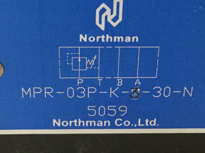 Used NORTHMAN Valve MPR-03P-K-3-30-N #110432